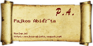 Pajkos Abiáta névjegykártya